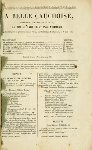 La belle Cauchoise, comédie-vaudeville en un acte