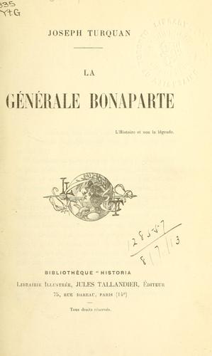 La générale Bonaparte.