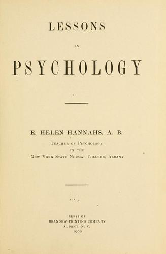 Lessons in psychology