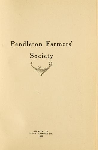 Pendleton famers' society.