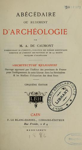 Abécédaire ou rudiment d'archéologie