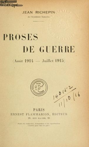 Proses de Guerre (août 1914-juillet 1915)