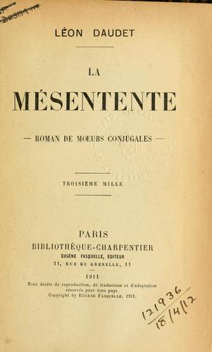 La mésentente, roman de moeurs conjugales