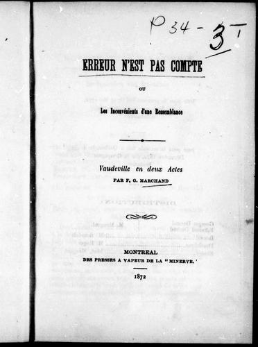 Erreur n'est pas compte ou Les inconvénients d'une ressemblance