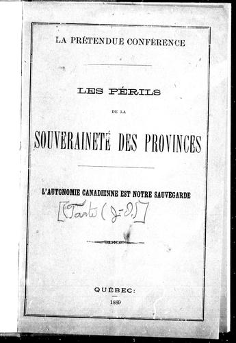 Les périls de la souveraineté des provinces