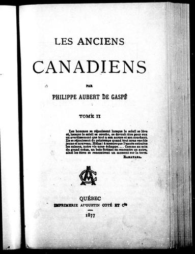 Les anciens canadiens