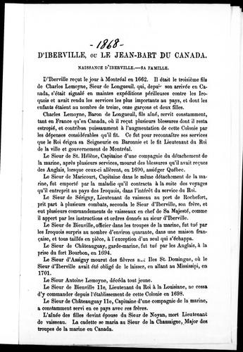 D'Iberville ou Le Jean-Bart du Canada