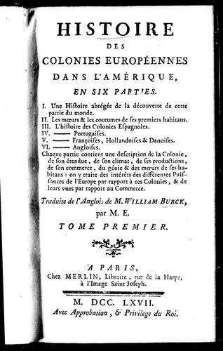 Histoire des colonies européennes dans l'Amérique