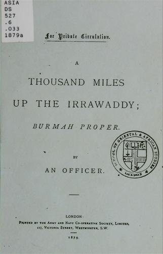 A thousand miles up the Irrawaddy