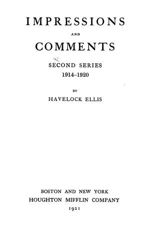 Impressions and comments