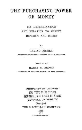 The purchasing power of money