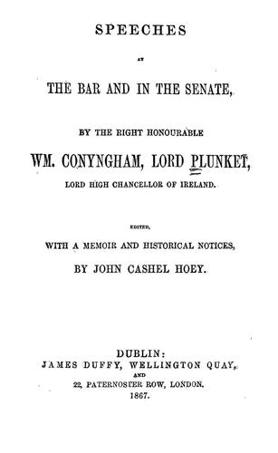 Speeches at the bar and in the senate