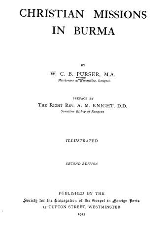Christian missions in Burma
