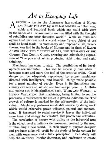 Art in everyday life