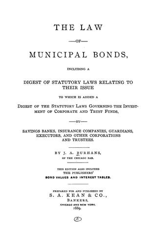The law of municipal bonds