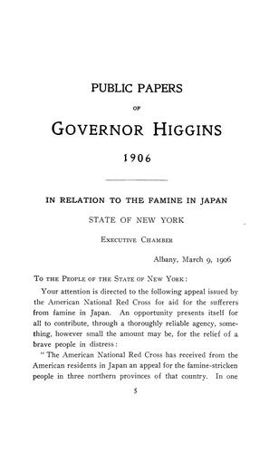 Public papers of Frank W. Higgins, governor. 1905-[1906]