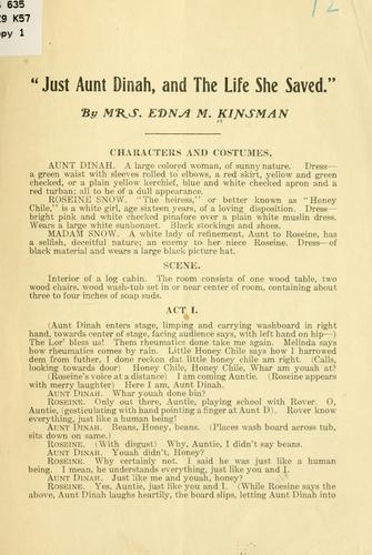 "Just Aunt Dinah, ..."