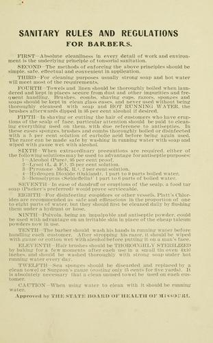 Bridgeford barber instructor & toilet manual