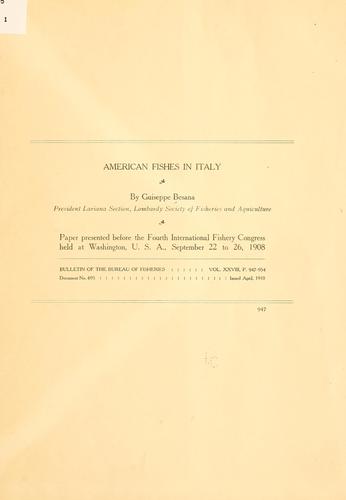 American fishes in Italy