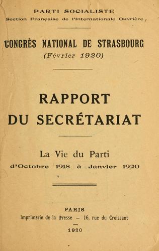 Rapport du secrétariat