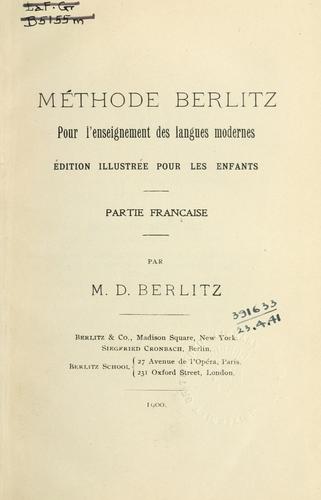 Méthode Berlitz pour l'enseignement des langues modernes.