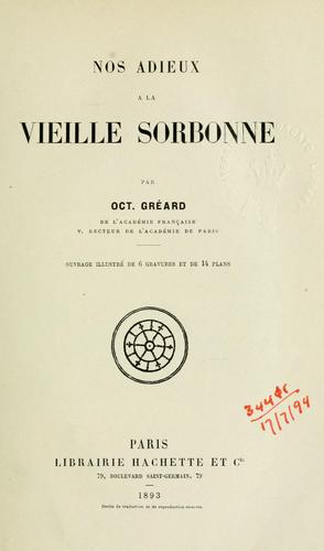 Nos adieux à la vieille Sorbonne.