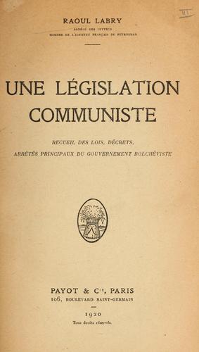 Une législation communiste
