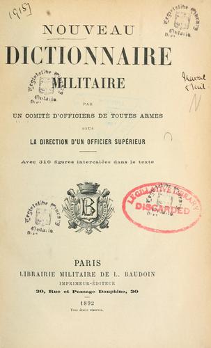 Nouveau dictionnaire militaire.