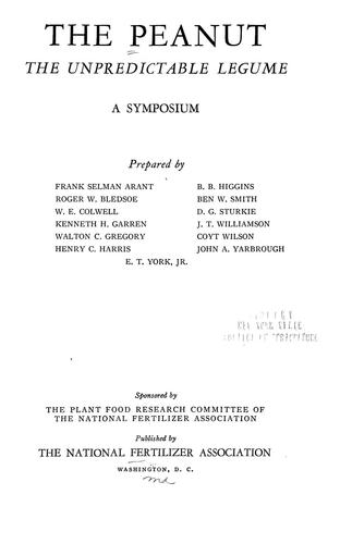 The Peanut, the unpredictable legume