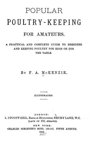 Popular poultry-keeping for amateurs