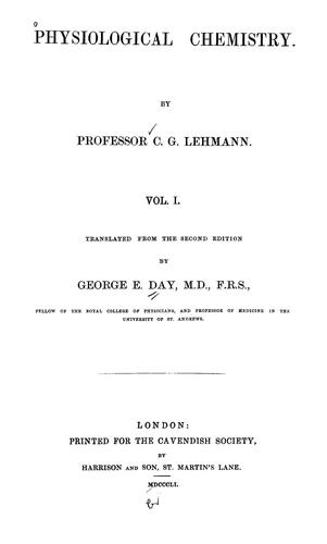 Physiological chemistry.