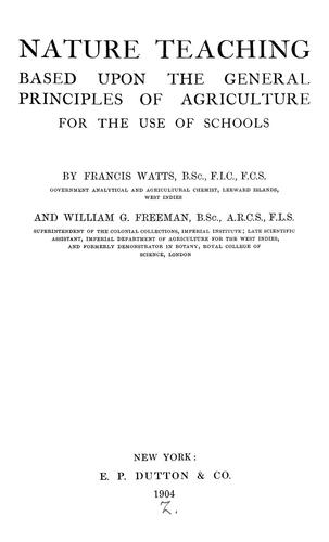 Nature teaching based upon the general principles of agriculture for the use of schools