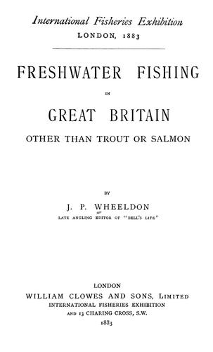 Freshwater fishing in Great Britain other than trout or salmon