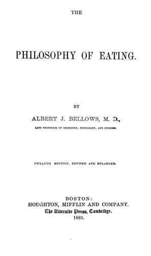 The philosophy of eating