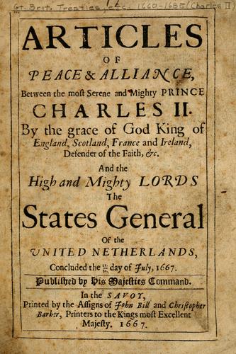 Articles of peace and alliance