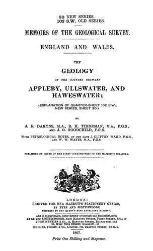 The geology of the country between Applby, Ullswater, and Haweswater