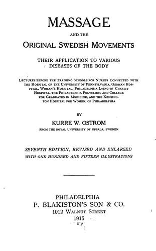 Massage and the original Swedish movements