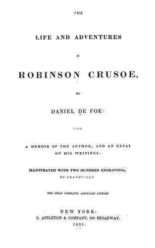 The life and adventures of Robinson Crusoe