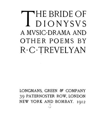 The bride of Dionysus