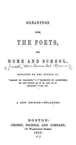 Gleanings from the poets, for home and school