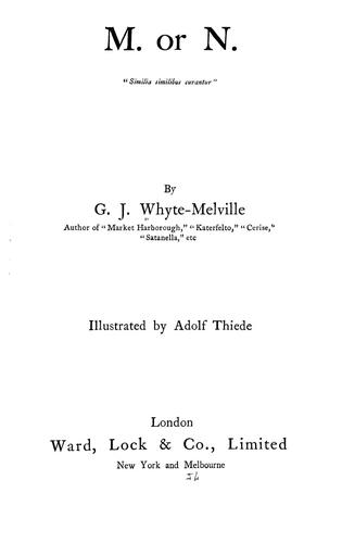 M. or N. "Similia similibus curantur"