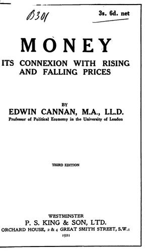 Money: its connexion with rising and falling prices
