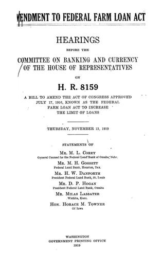 Amendment to Federal farm loan act.