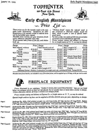 Early English mantelpieces