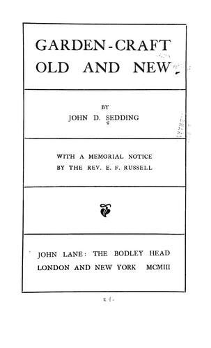 Garden-craft old and new.