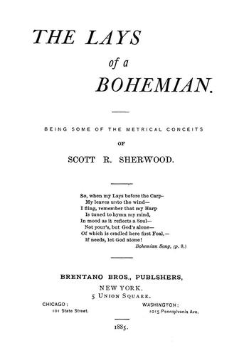 The lays of a Bohemian