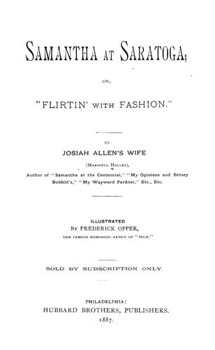 Samantha at Saratoga; or, "Flirtin' with Fashion."