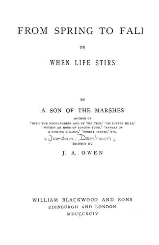 From spring to fall; or, When life stirs