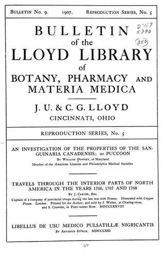 An investigation of the properties of the Sanguinaria canadensis