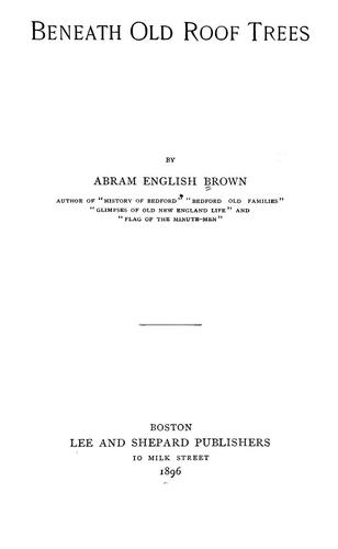 Beneath old roof trees